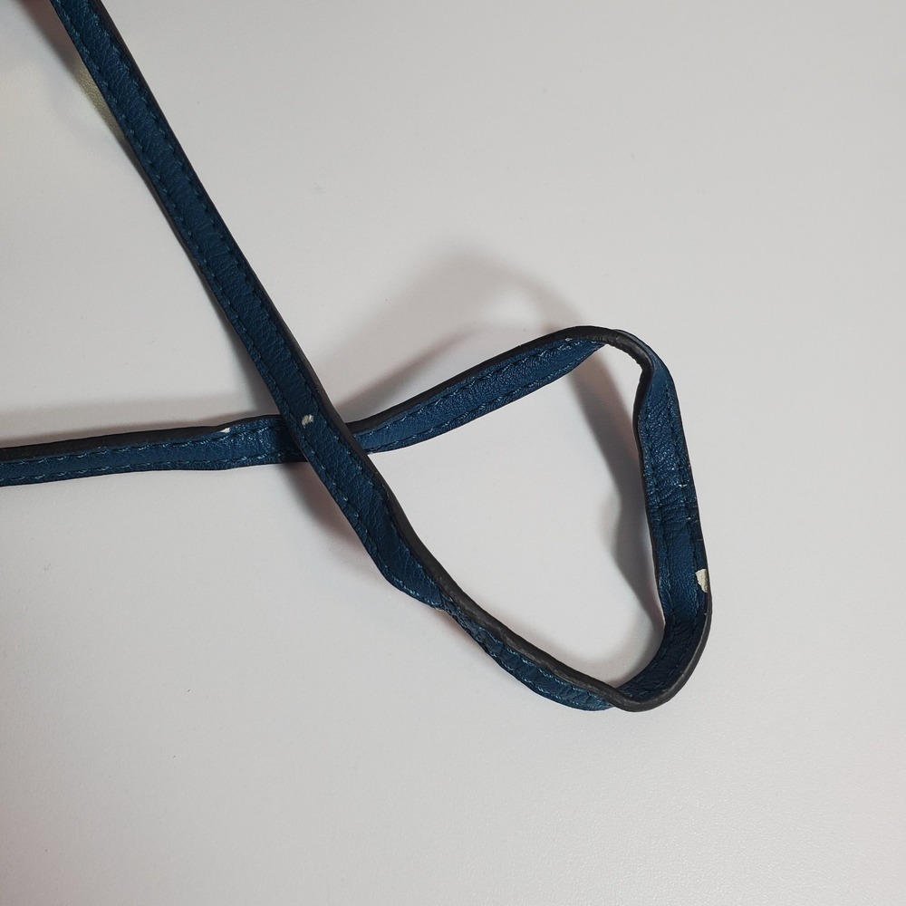 Nicole by Nicole Miller Blue Crossbody‎ Bag Purse Gold Chain Strap Stud Detail - Picture 7 of 11